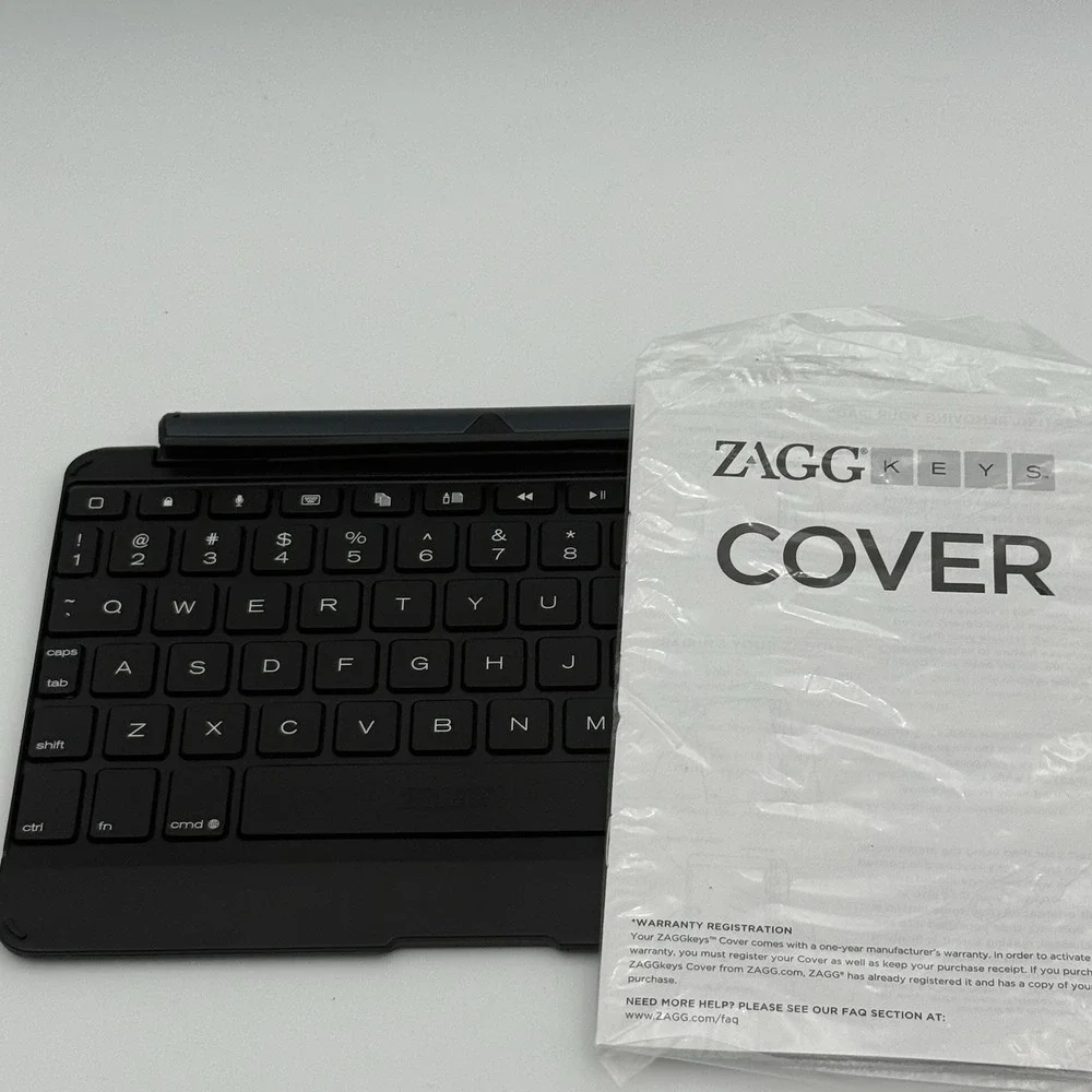 Zagg Keys iPad Mini BLACK Full Keys Bluetooth Keyboard Case Stand Cover